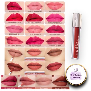 WARDAH Exclusive Matte Lip Cream Lipstik Gincu Lipcream ORI