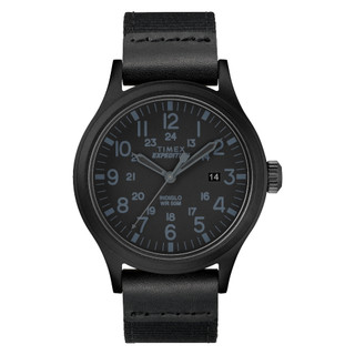 【TIMEX】天美時 Expedition Scout 40mm 織物錶帶腕錶(黑 TXTW4B14200)
