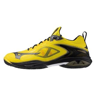 【MIZUNO 美津濃】WAVE CLAW NEO 3 男女同款 寬楦羽球鞋 黃 (71GA247327)