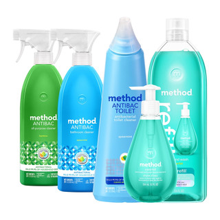 Method美則 防疫hold的住5件組 抗菌清潔劑 洗手乳 馬桶除菌 殺菌 全方位抗菌 浴室浴廁 馬桶清潔