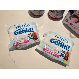 日本製 nepia Genki 麵包超人褲型尿布 M號 6-12kg｜5片裝×2包 全新