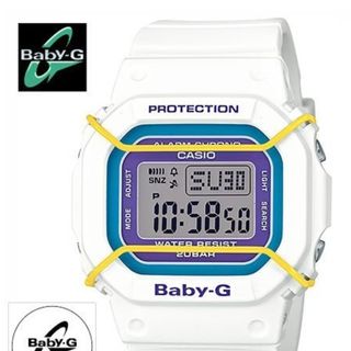 卡西歐Baby-G數字鬧鐘計時世界時間BGD-501-7B