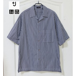 ☆一身衣飾☆(男)日本【UNIQLO】與極簡大師 +J Jil Sander 聯名款 條紋襯衫~直購價499~🍑九月14