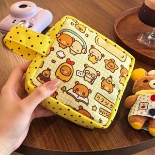 台灣發貨✨拉拉熊化妝包 日系 可愛 Rilakkuma 雜物收納 大容量 便攜包包 拍立得包 波點 軟萌 少女 生日禮物