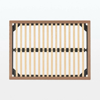近全新 無印良品muji 胡桃木組合魚骨床台/雙人加大