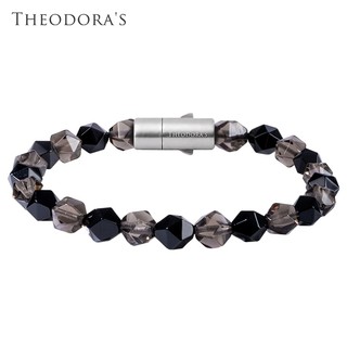 【THEODORA'S】煙燻暮色｜黑瑪瑙茶水晶礦石手鍊-中性款【希奧朵拉】
