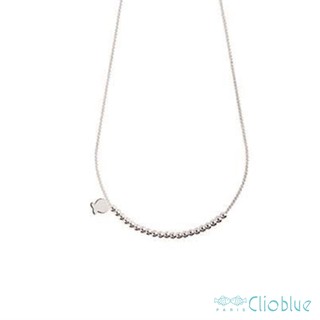 【CLIO BLUE】珍珠小魚項鍊925純銀 純銀圓珠項鍊 小魚 雙魚
