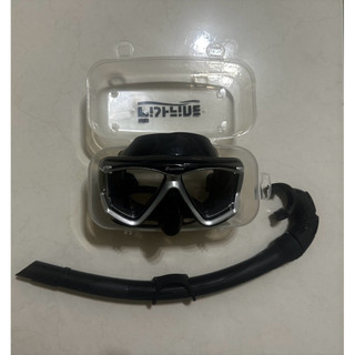 【雜貨店】 二手 FISHFINE 廣角潛水面鏡 潛水鏡 防霧浮潛三寶面鏡罩 深潛大框遊泳眼鏡