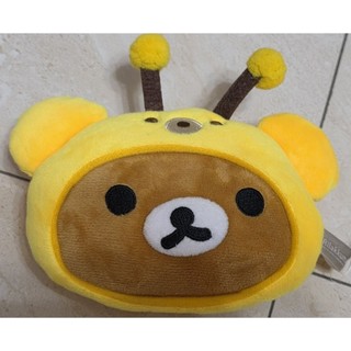 Rilakkuma 懶熊/拉拉熊 蜜蜂造型大頭絨毛零錢包/悠遊卡套