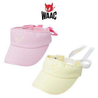 【WAAC】RIBBON VISOR 女士 緞帶遮陽帽(兩色任選)