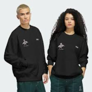 Threeⓖ🧸ADIDAS SKATEBOARDING MARK GONZALES 大學T 男/女款 黑色KE1010