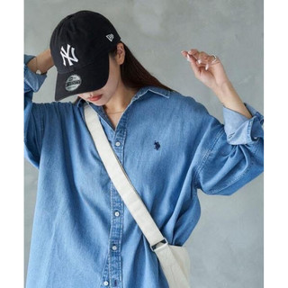 【預購商品須等待】日本限定🇯🇵PUBLUX x U.S. POLO ASSN. 別注款・經典電繡口袋丹寧長袖襯衫