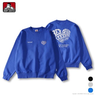BEN DAVIS HEART EMB CREW 百搭 愛心 變形 胸前刺繡 長袖上衣 3色