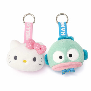 🔥現貨🔥 日本正版 三麗鷗 立體大頭絨毛吊飾 包包掛飾 緞帶鑰匙圈 Kitty 人魚漢頓