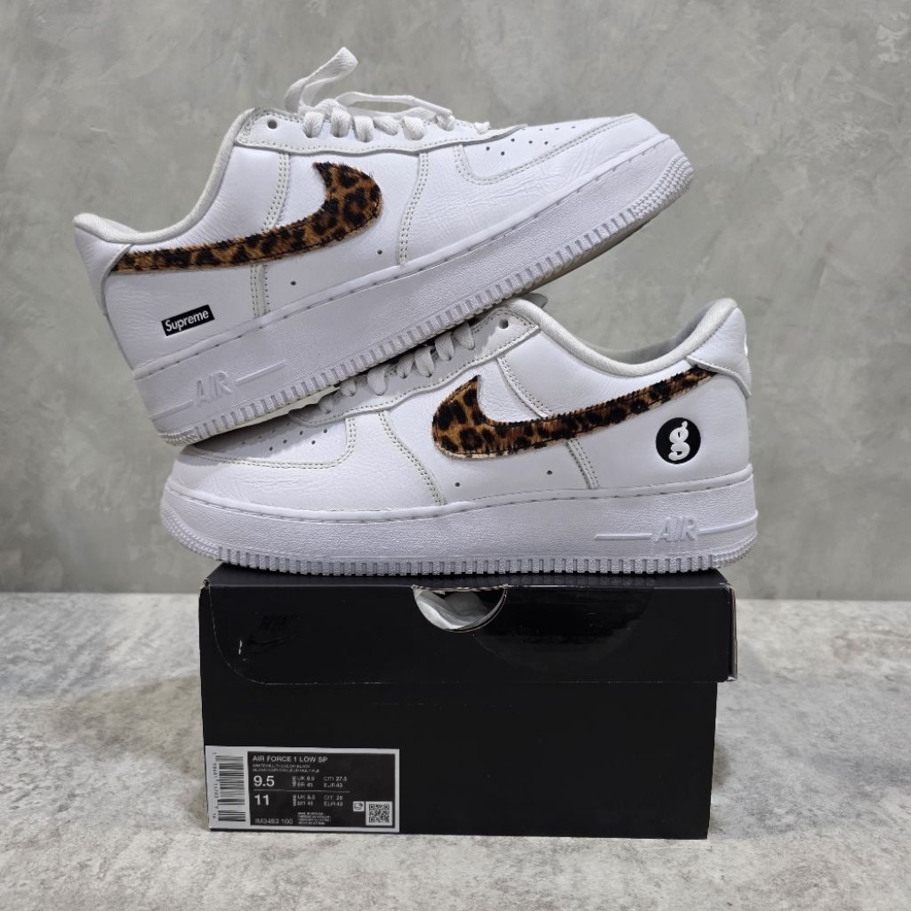 [二手S級] US9.5 Nike Air Force 1 x Supreme 三方聯名 IM3483-100