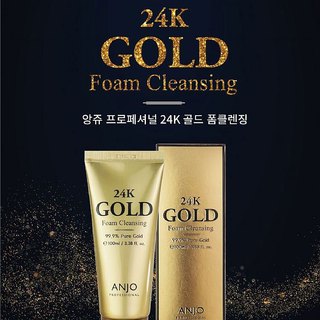 Anjo 24K黃金 養膚 洗面乳 100ml 韓國 洗臉 洗面 潔顏 潔面 臉部清潔 洗顏【小髮廊】DS008151