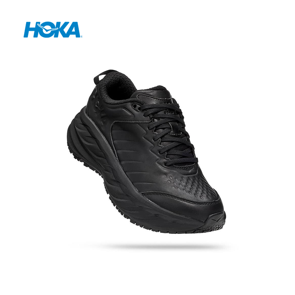 HOKA【授權經銷】女款運動鞋 BONDI SR 寬楦 日常 工作 防水 休閒鞋 黑 HO1129351BBLC