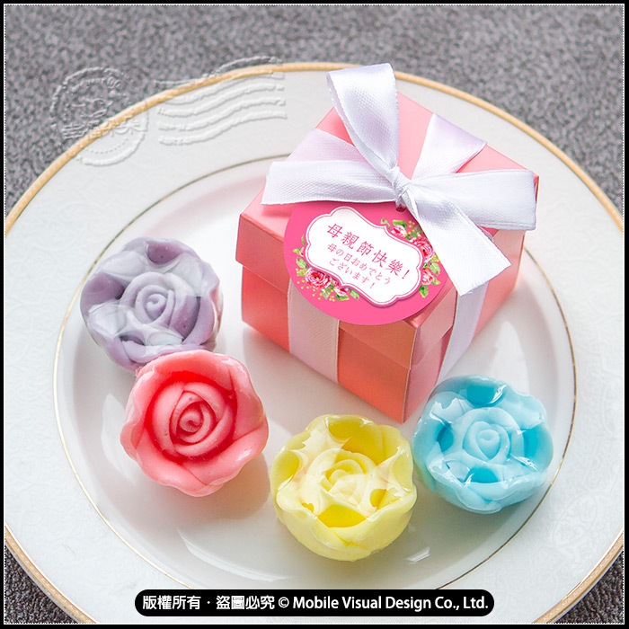 母親節小禮物 活動贈品 Pink粉紅盒裝 玫瑰皂禮盒 1入 活動贈品 公關送禮 工商禮 贈品 感謝禮