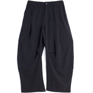 【SHADOW】5428020003 25FW EZ-08 BAGGY STRIPE PANTS 彎刀 長褲 (黑色)