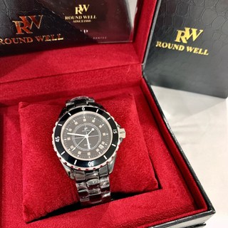 【浪威｜全新】現貨 ROUND WELL 手錶 石英錶 女錶 水鬼 J12款 陶瓷錶｜Little Bee 小蜜蜂精品