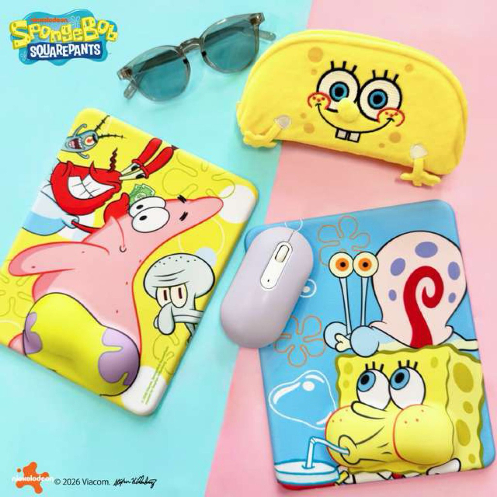 日本代購 SpongeBob SquarePants 海綿寶寶 派大星 滑鼠墊 辦公 送禮