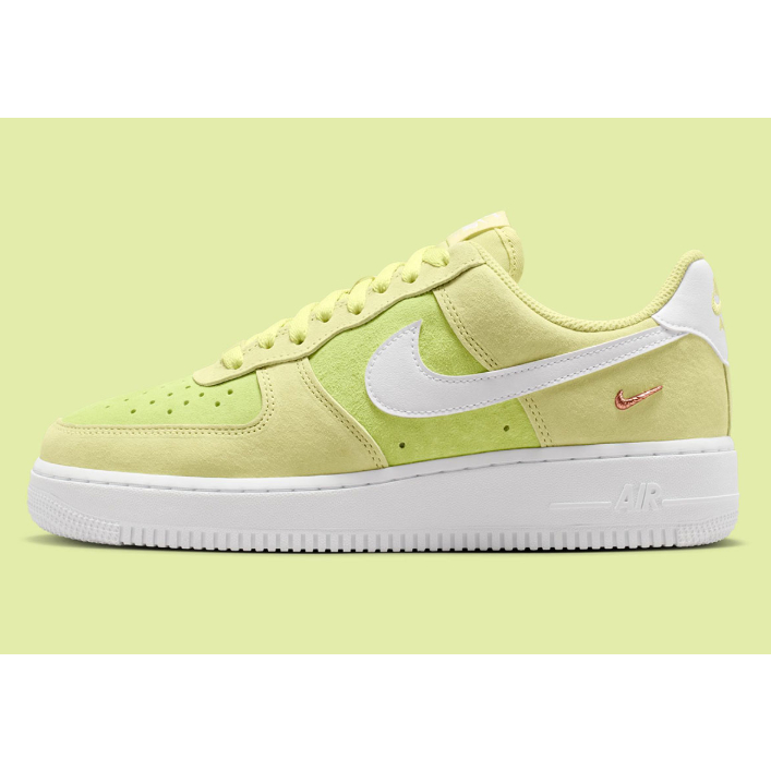 Nike Air Force 1 Low 淺綠色 黃綠 空軍 麂皮 白勾 滑板鞋 男女