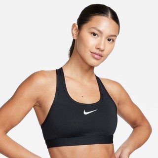 【NIKE 耐吉】運動內衣 女款 中度支撐 AS W NK SWSH MED SPT BRA 黑 DX6822010
