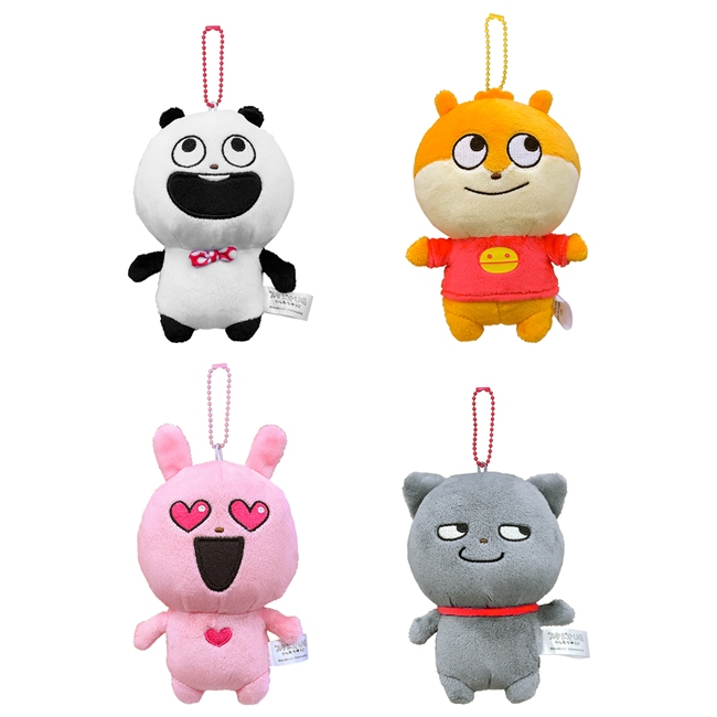 西村裕二 玩偶吊飾 吊飾 娃娃 絨毛玩偶 開心熊貓 小老鼠 戀愛兔 壞壞貓 日本正版