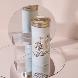 【乾唐軒活瓷】皇家飛馬隨身杯 / 大 / 雙層 / 牙白描金 330ml