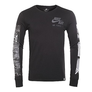 全新 ✔️ NIKE 男子AS M NSW TEE LS AF1 HO 2 長袖 黑色T恤875629-010 L