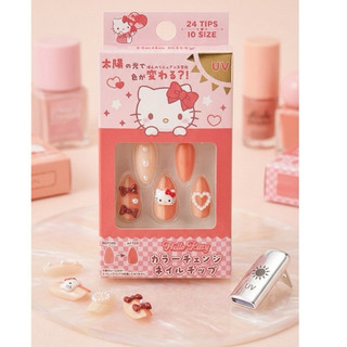 現貨｜日本帶回 Hello Kitty 美甲片 24片 3D立體珍珠蝴蝶結 穿戴甲 三麗鷗 懶人美甲