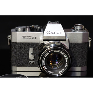 canon ex auto QL+50mm f1.8鏡頭（大光圈 底片相機 老東西）#123604