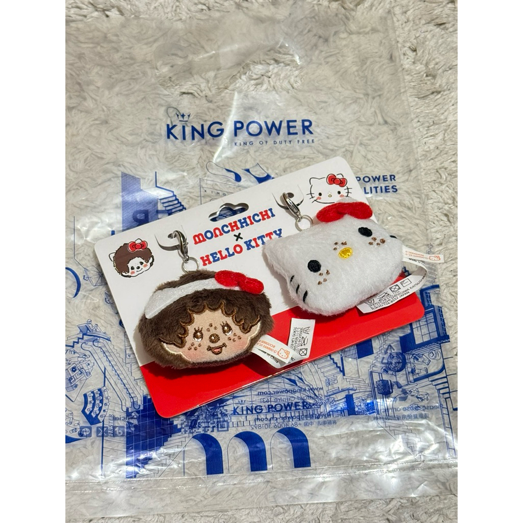 現貨 泰國🇹🇭帶回 Monchhichi x Hello Kitty 聯名 三麗鷗 蒙奇奇 吊飾玩偶