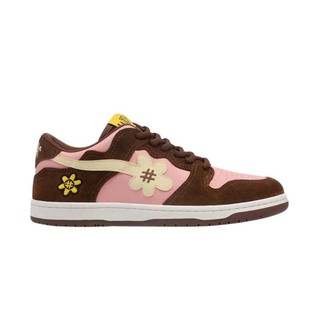 Water The Plant Cotton Candy Pink Brown 刺繡小花鞋 粉紅 咖啡色 WTP-02