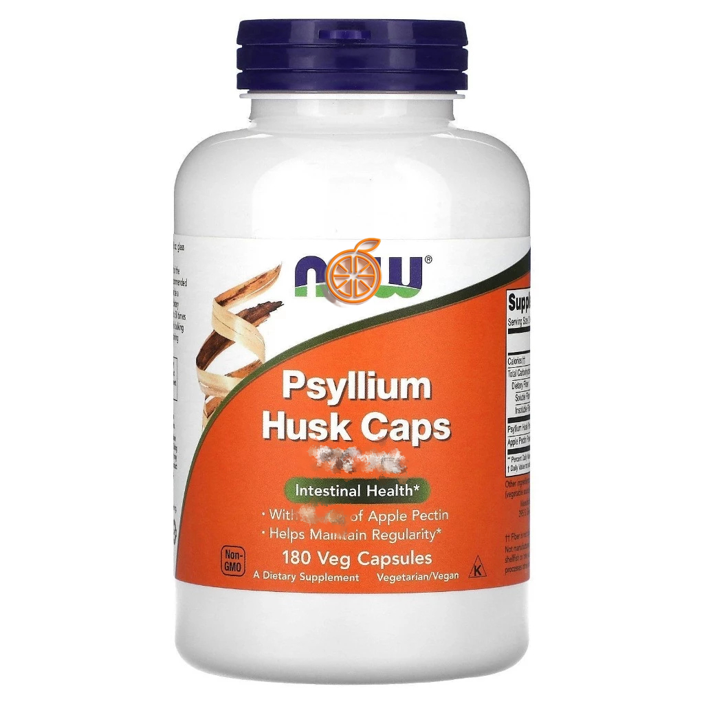 預購 美國代購 N/O/W Foods 車前子 Psyllium Husk Caps 蘋果果膠 180粒 膠囊
