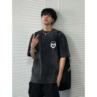 【衣櫥先生】100%純棉 水洗上衣 oversize t恤 短袖上衣 寬鬆上衣 重磅短袖 落肩上衣 韓系chic 圓領