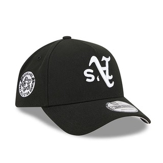 【NEW ERA】MLB 奧克蘭 運動家 倒LOGO 經典黑 卡車帽 穿搭 9FORTY【ANGEL NEW ERA】