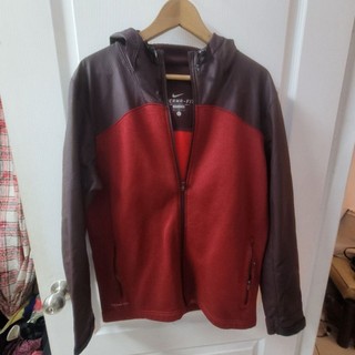 Nike Therma-Fit 男女運動紅棕連帽外套 L號