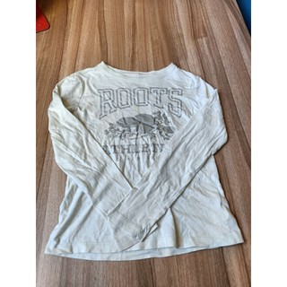 ROOTS兒童淺綠色薄長袖T shirt，尺寸M(7-8y可穿）