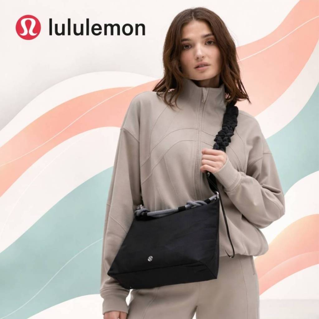 【Z-ONE】加拿大運動第一品牌  LULULEMON Convertible 褶飾細節斜背包 6.5L