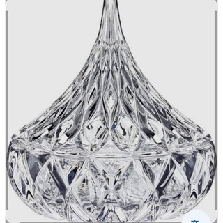 德國Jonal Crystal 製造的Hershey's Crystal Kiss古董收藏品水晶收納盒