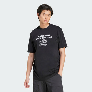 adidas 愛迪達 短袖上衣 男 三葉草 GRFX TEE 黑白 JC8366