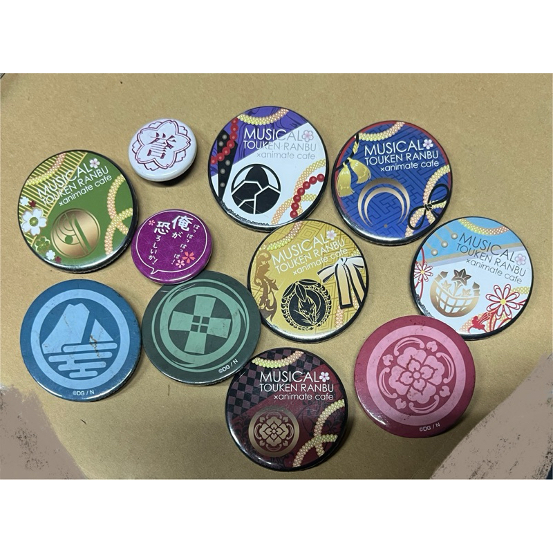 （日版 中古）刀劍亂舞 各角色 家徽 別針徽章 舞台劇周邊 角色元素徽章