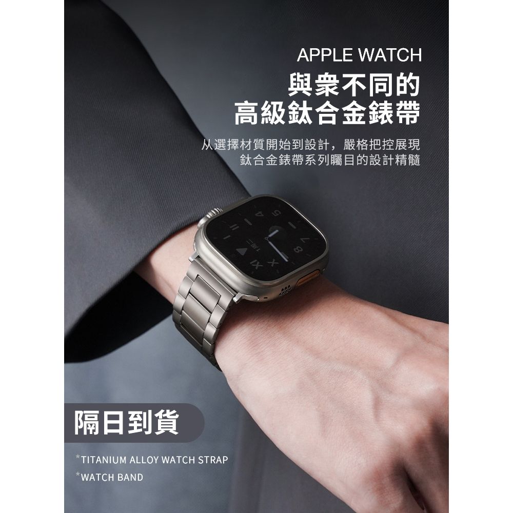 《隔日到貨》適用 APPLE WATCH 金屬錶帶 鈦合金錶帶 S11 S10 49 46mm 男士錶帶 ultra