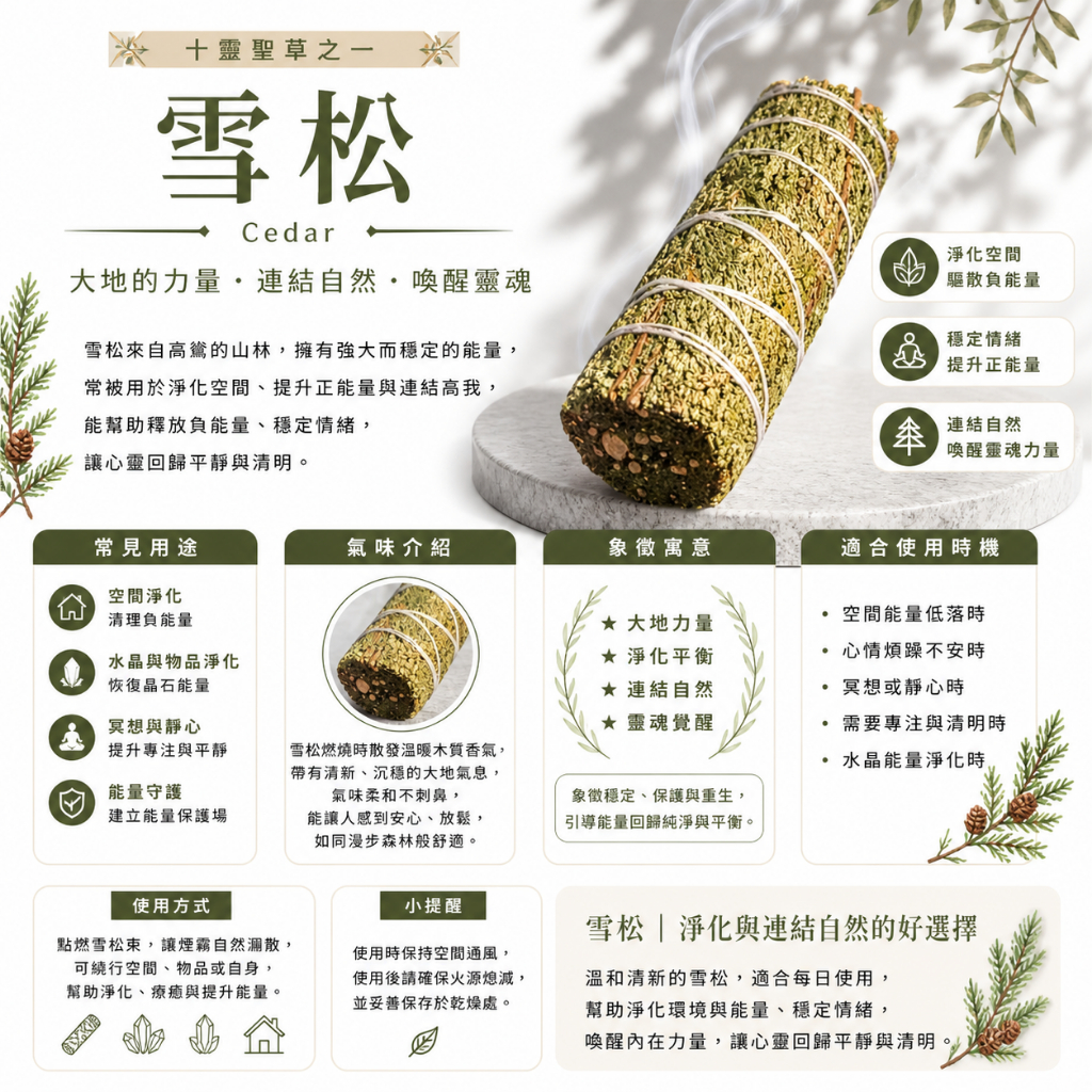 【花海薰】雪松，台灣現貨，實體店面，水晶手鍊串及空間淨化｜招財｜業績提升，賣場另售白 鼠 尾草等其它薰香草類