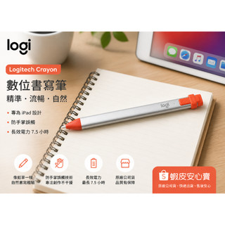 正版羅技原廠【logitech 羅技】Crayon iPad 多功能數位筆 數位觸控筆 橙