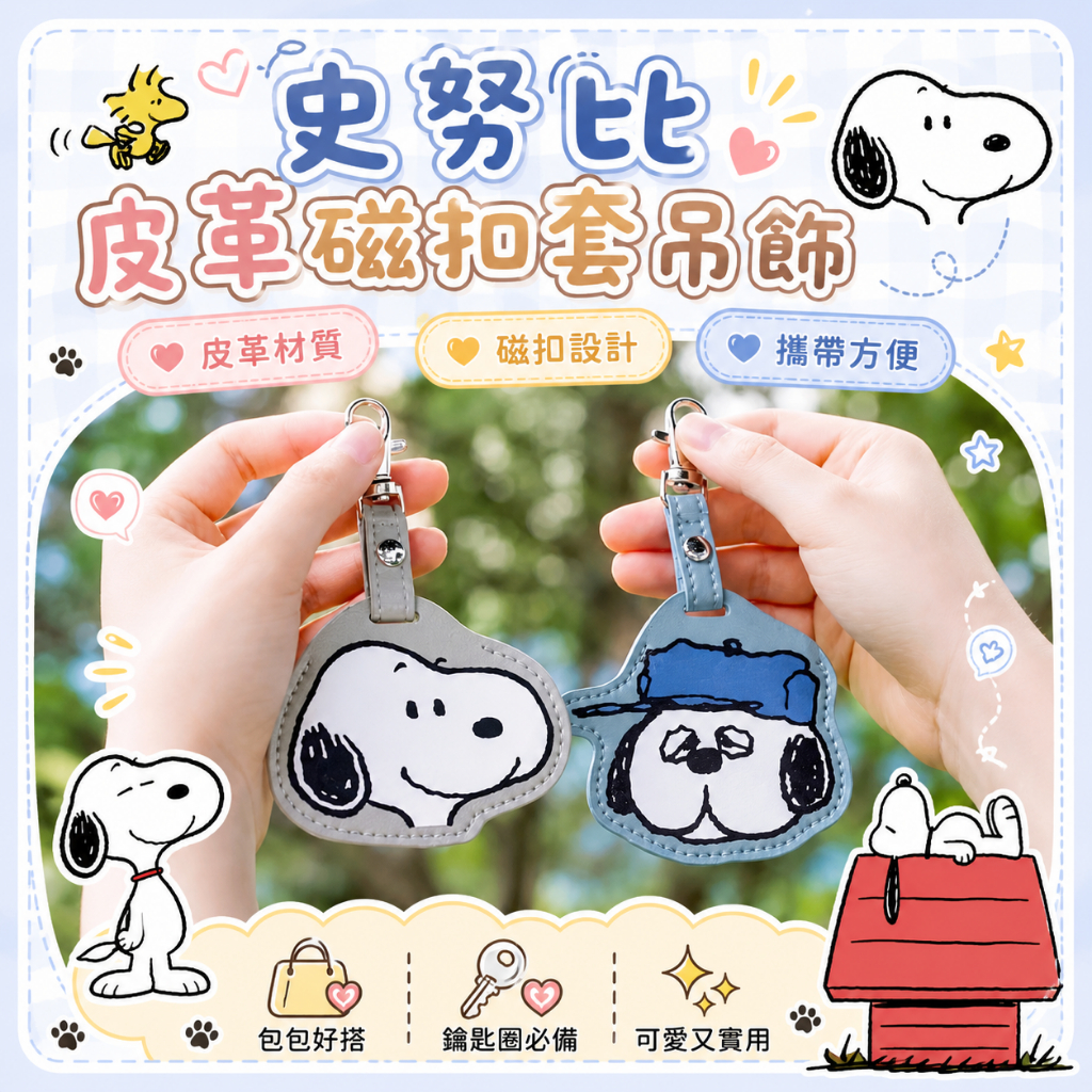 【全套現貨】史努比 snoopy 歐拉夫 糊塗塔克  皮革吊飾 磁扣套 門禁卡套 IC卡套 鑰匙圈 卡通吊飾 感應磁扣
