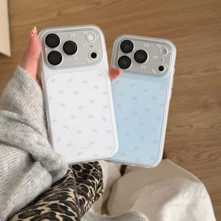 韓系 滿屏蝴蝶結 半透明 可愛 適用iPhone17 16 15 14 Pro Max 手機殼 全包防摔殼 軟殼