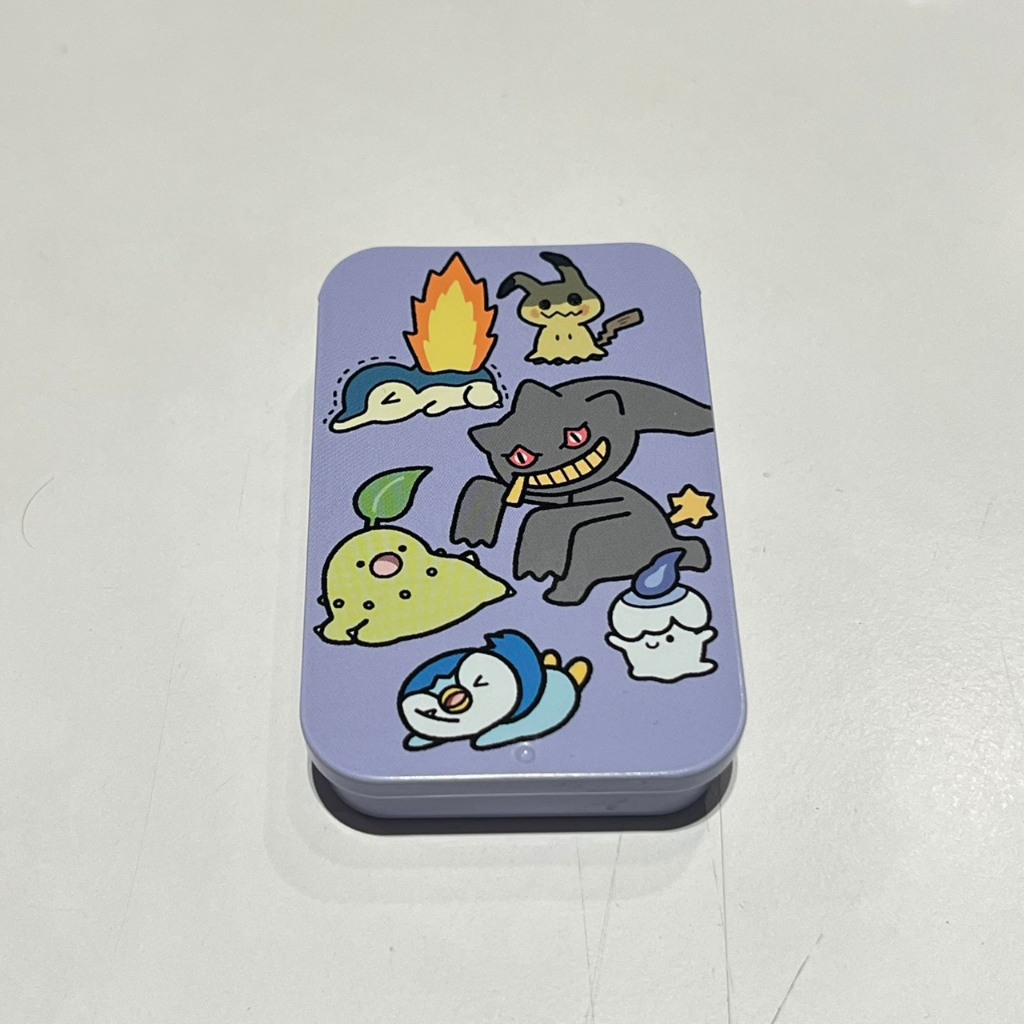 寶可夢 怨影娃娃 謎擬Q 菊草葉 波加曼 燭光靈 路卡利歐 逃跑系列 糖果盒 收納 滑蓋鐵盒 二手【H2605315】