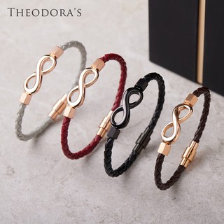 【THEODORA'S】無限 真皮磁吸手環-男款/女款【希奧朵拉】